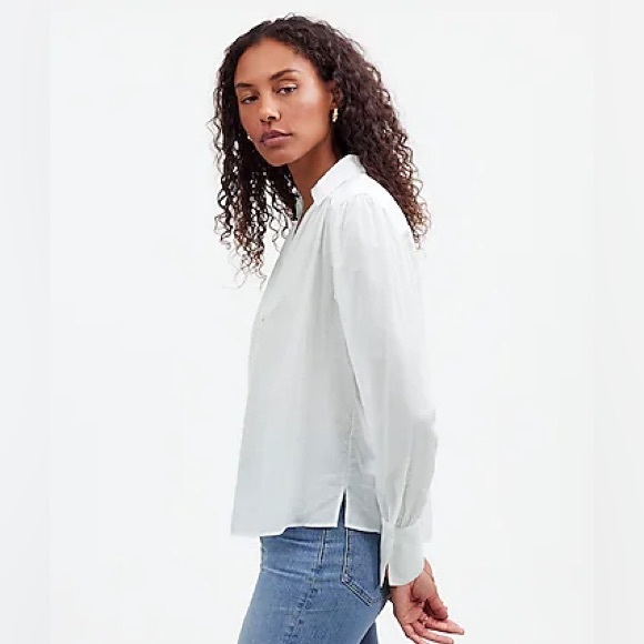 NWT Madewell Easy Long-Sleeve Popover Shirt - Picture 2 of 6